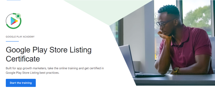 Google Play Store Listing Certificate for digital marketers