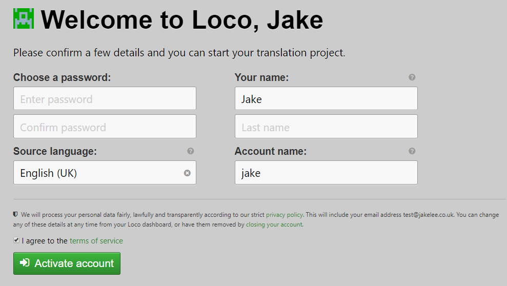 loco create account
