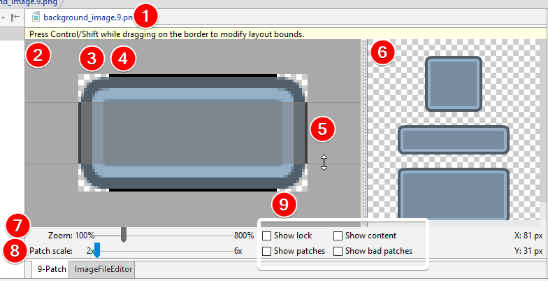 How to use 9-patch images for resizable backgrounds in Android | Jake Lee  on Software